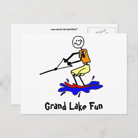 Waterkiemen op het Briefkaart van het Grand Lake (Voorkant / Achterkant)