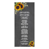 Waterklaprozen Krijtbord Trouwprogramma Reclamekaart (Achterkant)