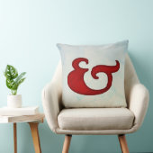 Waterkleur Ampersand Nautilus | Fancy Rood En Teke Kussen (Stoel)