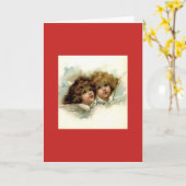 WATERKLEUR ANGELS CHRISTMAS FOLDED KAART (Gele Bloem)