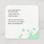 Waterkleur | Artiest Vierkante Visitekaartje (Achterkant)