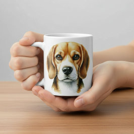 Waterkleur Beagle  Koffiemok