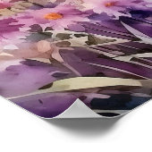 Waterkleur Berg Natuurprint Poster (Hoek)