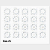 waterkleur blad Baptism Vierkante Sticker (Vel)