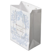 waterkleur blauwe kuif bruiloft medium cadeauzakje (Voorkant Gekanteld)