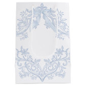 waterkleur blauwe kuif bruiloft medium cadeauzakje (Achterkant)