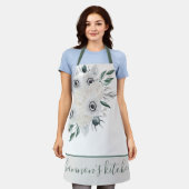 Waterkleur Bloem All-Over Print Schort (Gedragen)