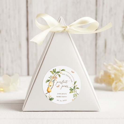 Waterkleur Bloem Perfect Pair Peer Bruiloft Feest Ronde Sticker