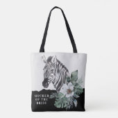 Waterkleur Bloem Wild Zebra Moeder van de Bruid Tote Bag (Achterkant)
