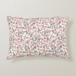 Waterkleur bloemen accent kussen