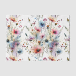 Waterkleur Bloemen Alcohol Inkt Bloemig Tissuepapier