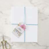 Waterkleur Bloemen ALLE Gelegenheden Persoonlijk Cadeaulabel (Met Touw)