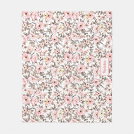Waterkleur Bloemen Fleece Deken