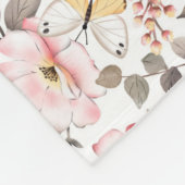 Waterkleur Bloemen Fleece Deken (Hoek)