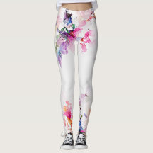Waterkleur Bloemen Leggings