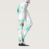 Waterkleur Bloemen Leggings (Rechts)