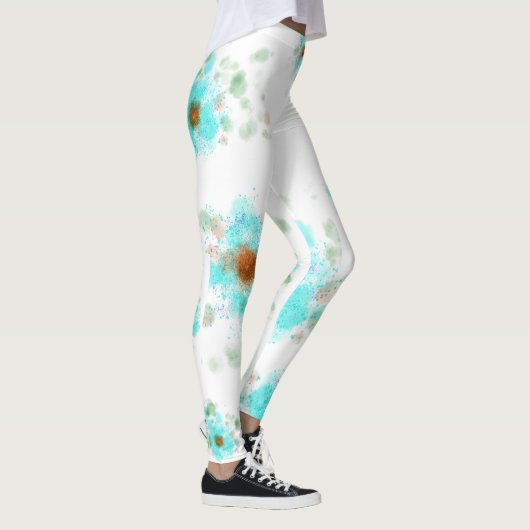 Waterkleur Bloemen Leggings (Rechts)