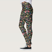 Waterkleur Bloemen Patroon 01.bw Leggings (Links)