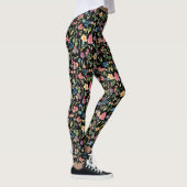 Waterkleur Bloemen Patroon 01.bw Leggings (Rechts)