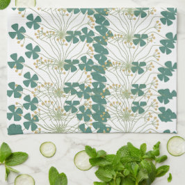 Waterkleur Bloemen Patroon Aangepaste Achtergrond  Theedoek