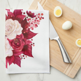 Waterkleur Bloemen Patroon Aangepaste Achtergrond  Theedoek