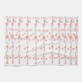 Waterkleur Bloemen Patroon Aangepaste Achtergrond  Theedoek