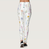 Waterkleur Bloemen Patroon Leggings (Achterkant)
