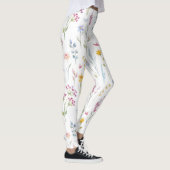 Waterkleur Bloemen Patroon Leggings (Rechts)
