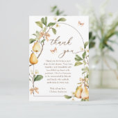 Waterkleur Bloemen Perfect Pair Peer Bruiloft Fees Bedankkaart (Staand voorkant)