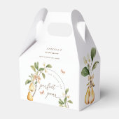 Waterkleur Bloemen Perfect Pair Peer Bruiloftsborr Bedankdoosjes (Achterkant)