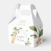 Waterkleur Bloemen Perfect Pair Peer Bruiloftsborr Bedankdoosjes (Voorkant Zijde)