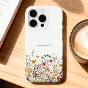 Waterkleur Bloemen Persoonlijke iPhone 16 Pro Hoes Hoesje