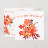 Waterkleur Bloemen Save The Date (Voorkant / Achterkant)