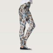 Waterkleur Bloemen Schilderpatroon Leggings (Rechts)
