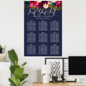 WATERKLEUR BLOEMEN STOELENVERDELING POSTER (Thuiskantoor)