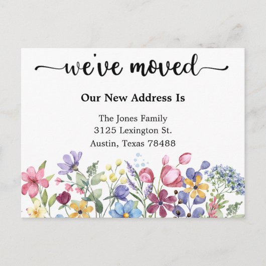 Waterkleur Bloemen We hebben de aankondiging verpl Briefkaart (Voorkant)