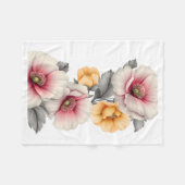 Waterkleur Bloemenboeket Dekbed Fleece Deken (Voorkant (Horizontaal))