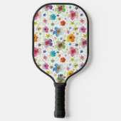 Waterkleur Bloemenpatroon, Leuk, Modern Pickleball Paddle (Achterkant)