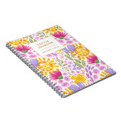 Waterkleur Bloemig Mooi Gepersonaliseerd Kleurrijk Notitieboek (Rechterzijde)