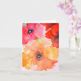Waterkleur Bloemige Bloesems Perfecte Notitiekaart