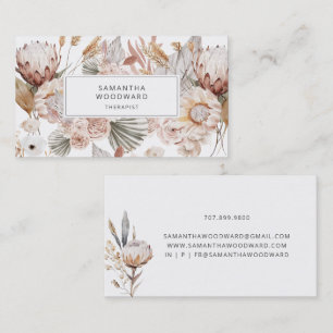 Waterkleur Bloemige Crème Terracotta Therapeut Visitekaartje