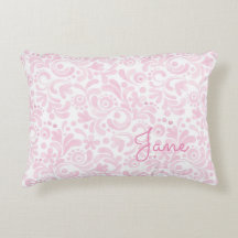 Waterkleur bloemkunst NAAM roze wit meisjesachtig 