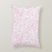 Waterkleur Bloemkunst NAAM roze wit meisjesachtig Accent Kussen (Achterkant (Verticaal))