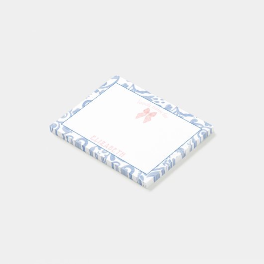 Waterkleur Boog Bloemige Kinderen Gepersonaliseerd Post-it® Notes (Schuin)