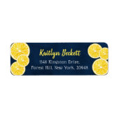 Waterkleur citroenschijfjes label (Voorkant)