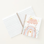 Waterkleur Cute Regenboog Kinderen Notitieboek (Binnen)