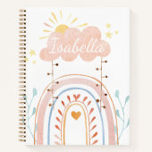 Waterkleur Cute Regenboog Kinderen Notitieboek (Voorkant)