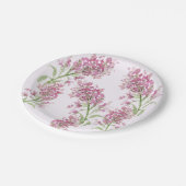 Waterkleur Delphinium Bloem  Papieren Bordje (Gekanteld)