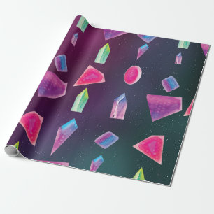 Waterkleur Edelstenen Kleurrijke Kleuren van de Me Cadeaupapier