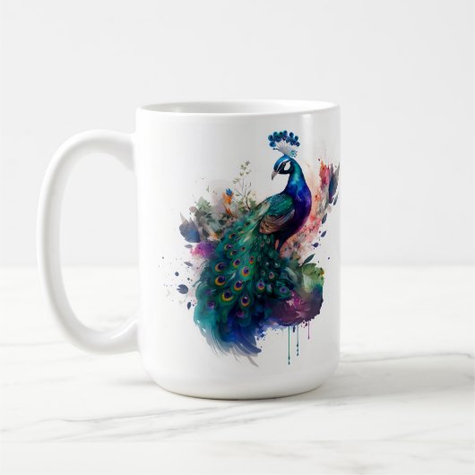 Waterkleur en inktcultuur koffiemok (Links)